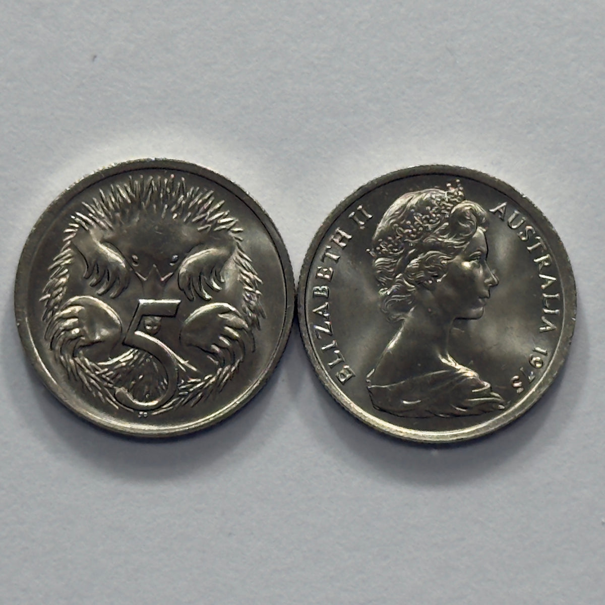 1975 5 Cent Coin - Uncirculated - Five Cent Coin - comes in 2x2