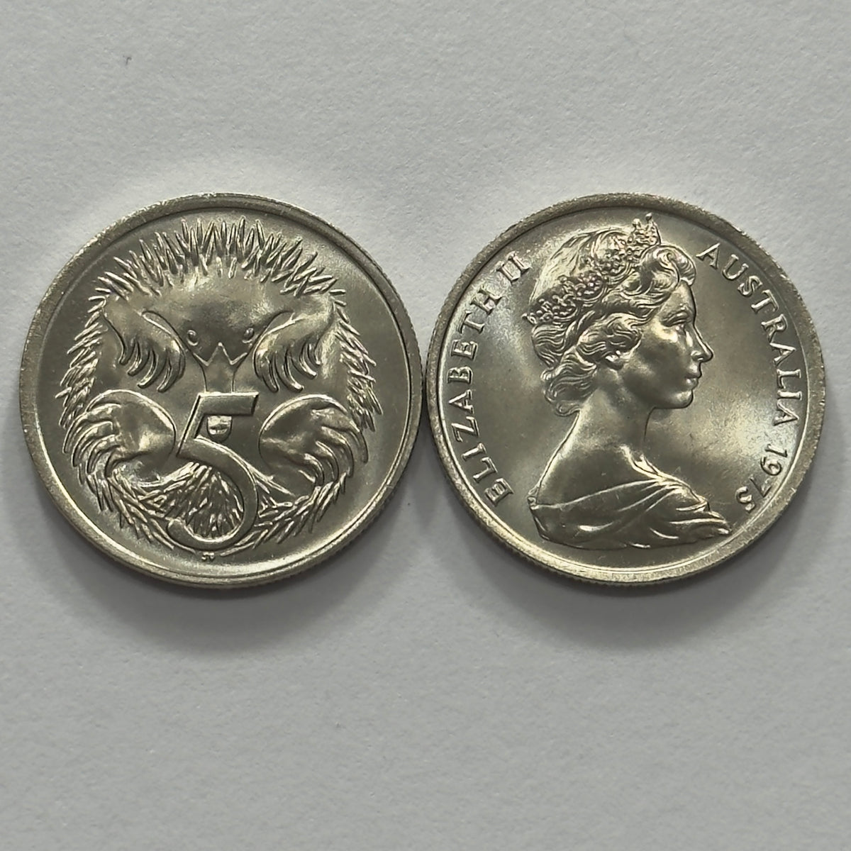 1975 5 Cent Coin - Uncirculated - Five Cent Coin - comes in 2x2