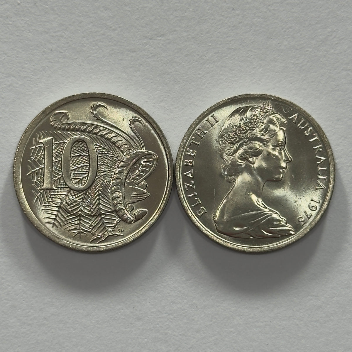 1975 10 Cent Coin - Uncirculated - Ten Cent - comes in 2x2