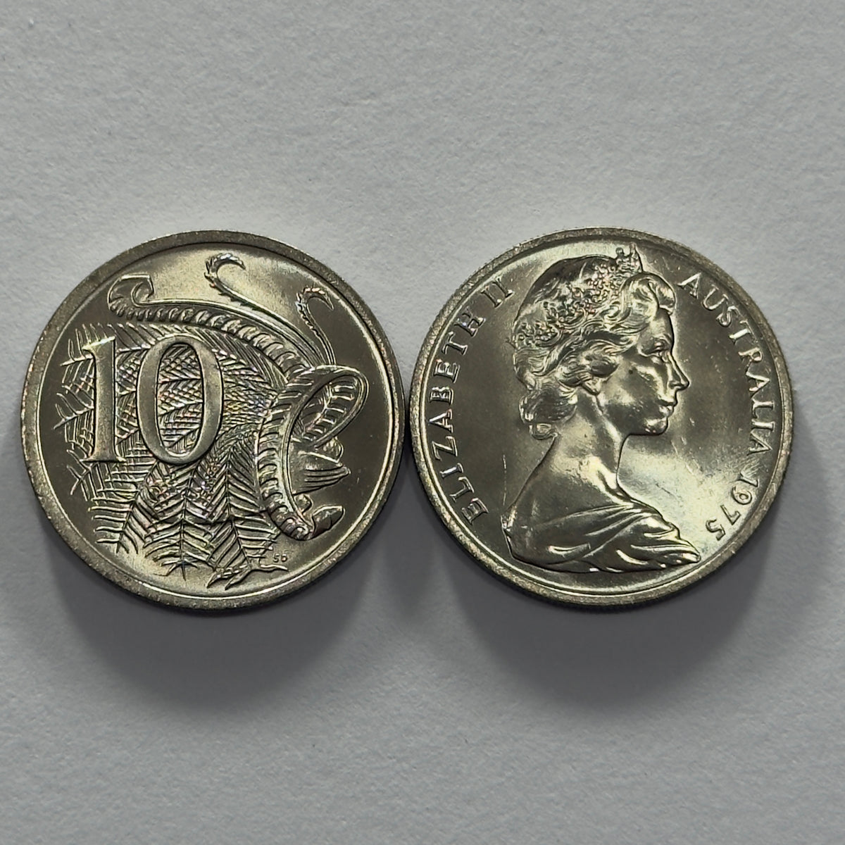 1975 10 Cent Coin - Uncirculated - Ten Cent - comes in 2x2
