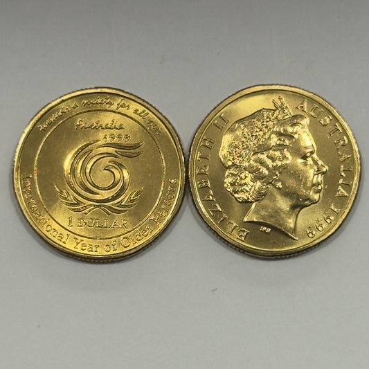 1999 $1 Coin - Year of the Older Person - Choice Uncirculated - comes in 2x2