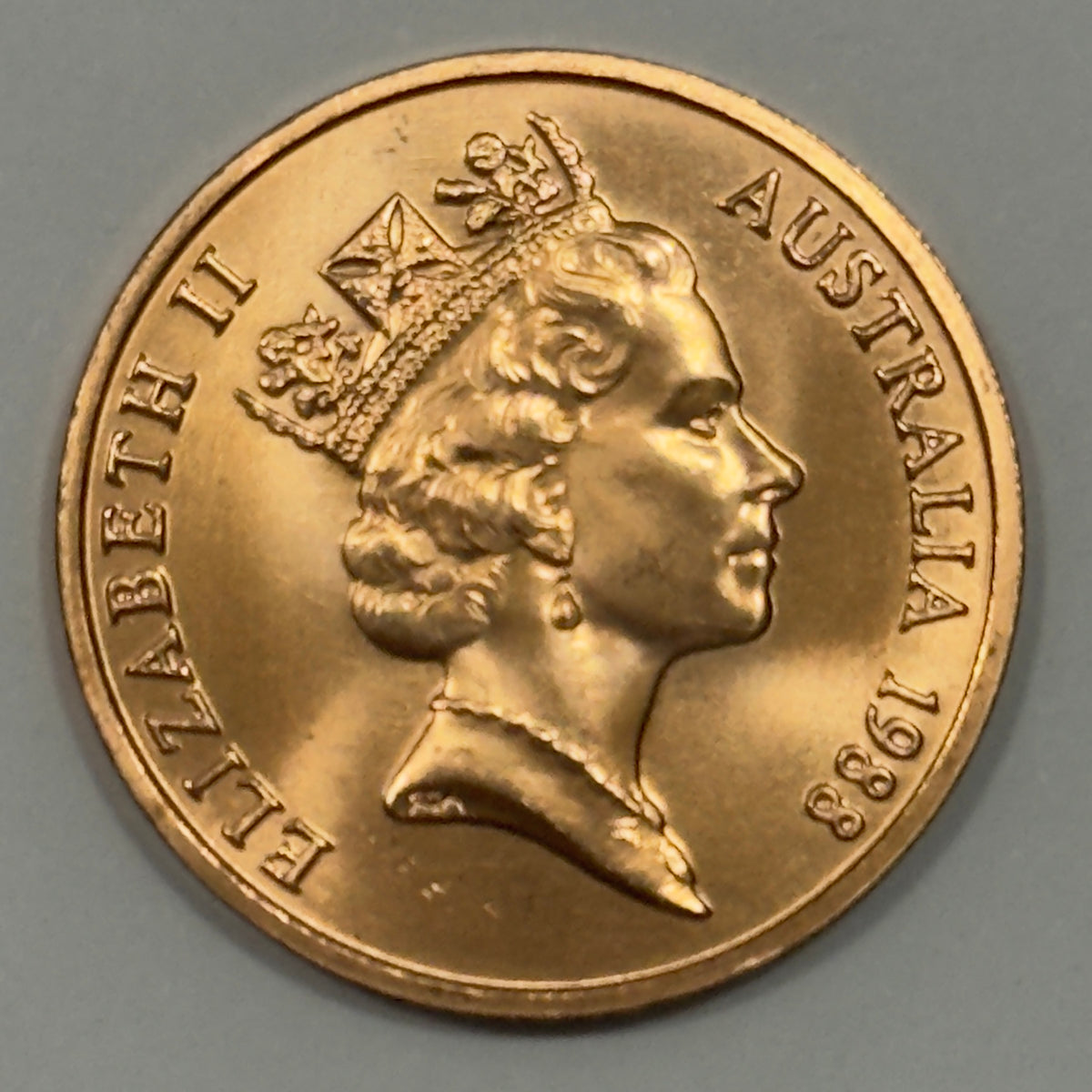 1988 2 Cent Coin - Uncirculated - Two Cent - ex Mint Set Coin - in 2x2