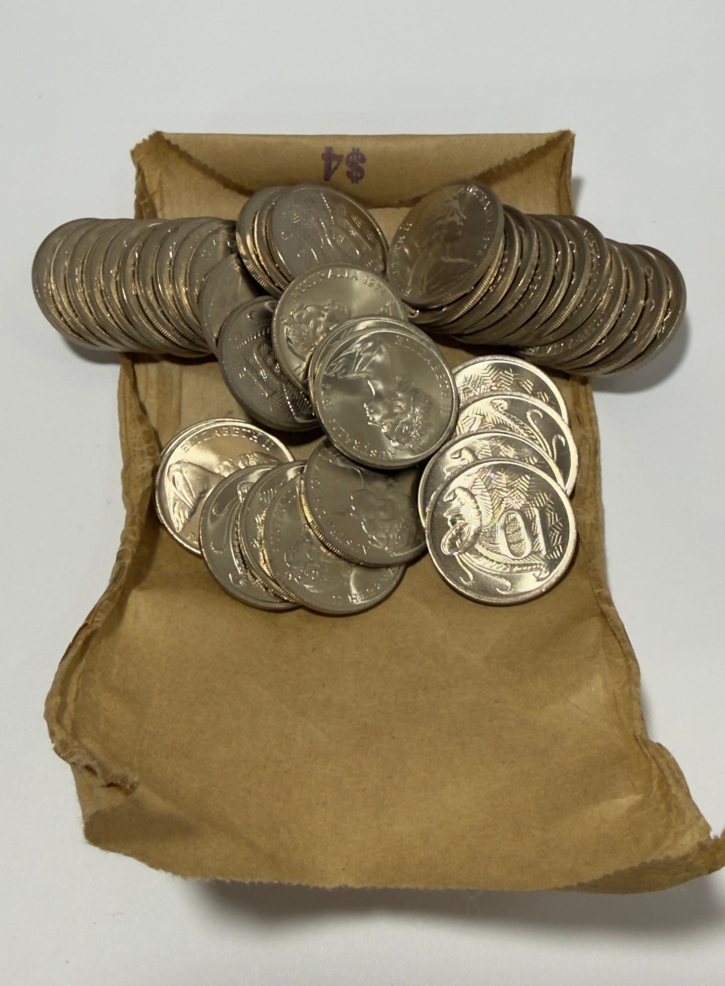 1974 10 Cent Coin - Uncirculated - Ex RAM Roll - comes in 2x2