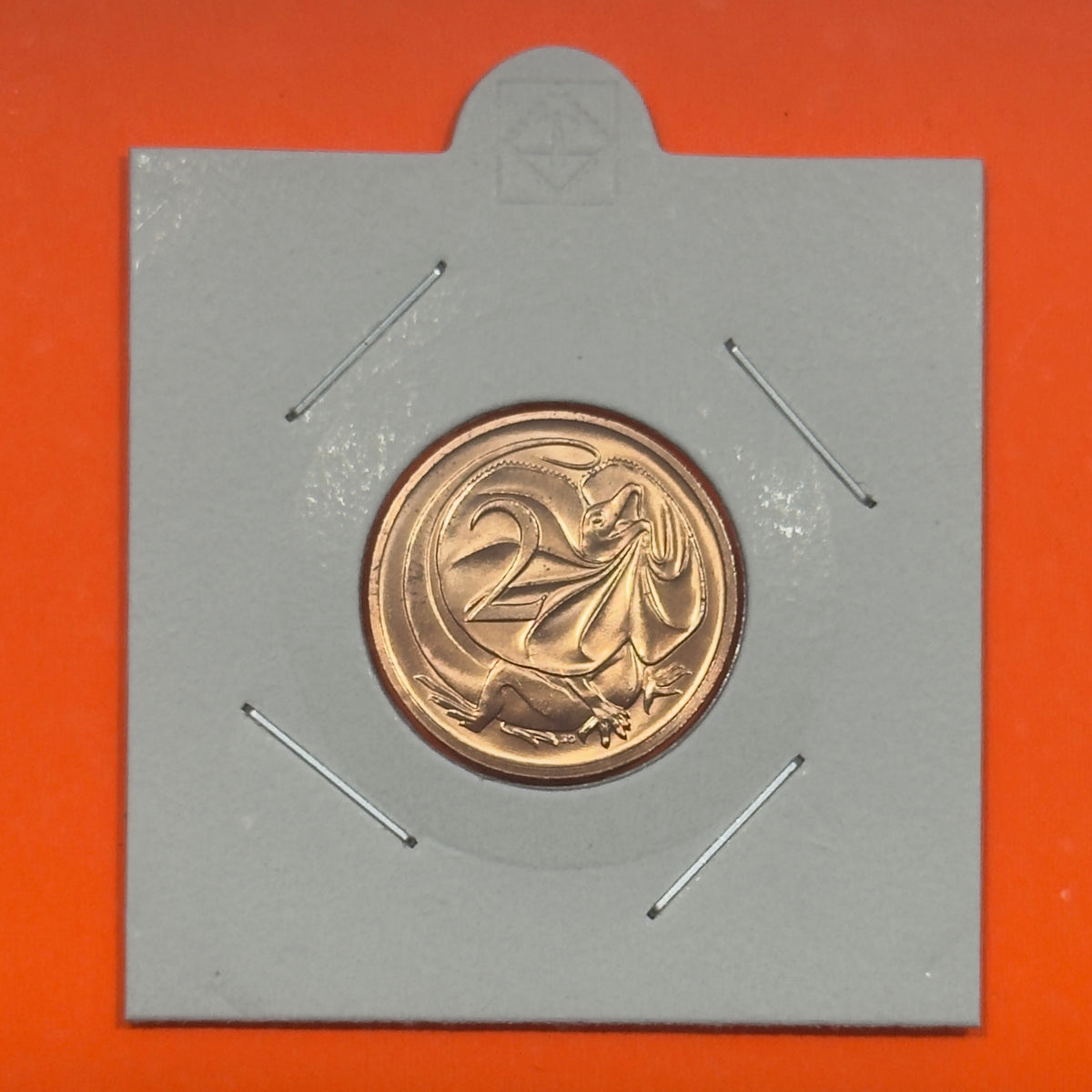 1988 2 Cent Coin - Uncirculated - Two Cent - ex Mint Set Coin - in 2x2