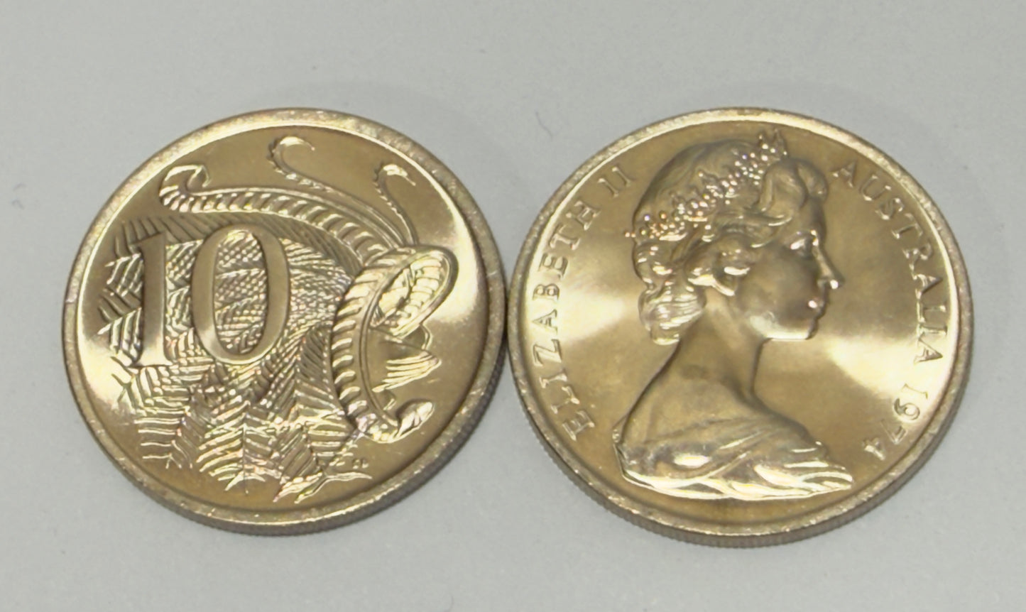 1974 10 Cent Coin - Uncirculated - Ex RAM Roll - comes in 2x2