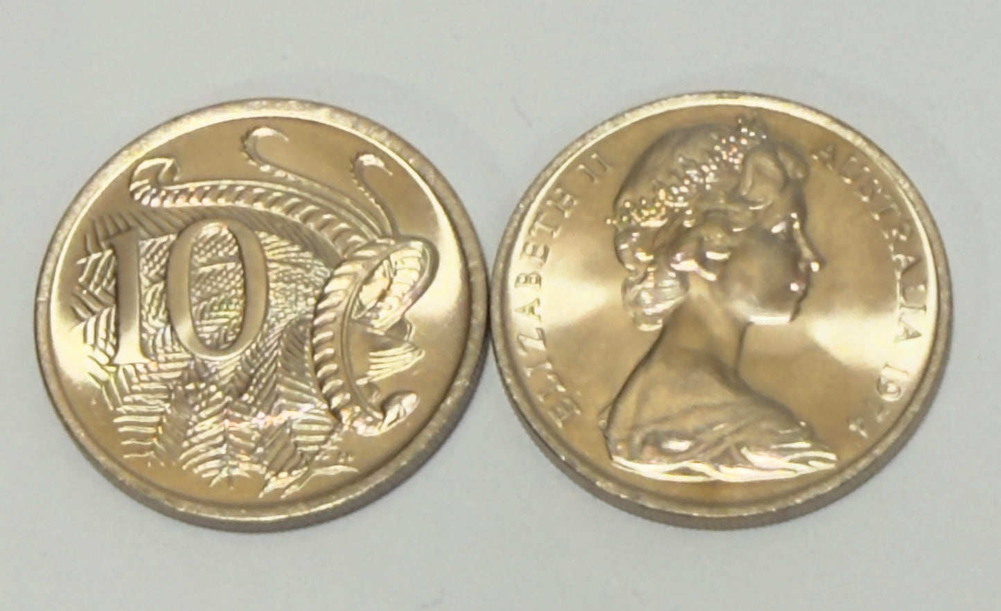 1974 10 Cent Coin - Uncirculated - Ex RAM Roll - comes in 2x2