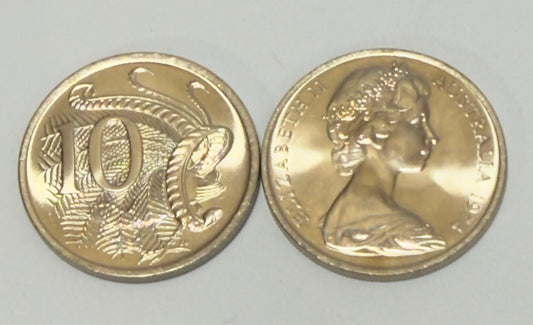 1974 10 Cent Coin - Uncirculated - Ex RAM Roll - comes in 2x2