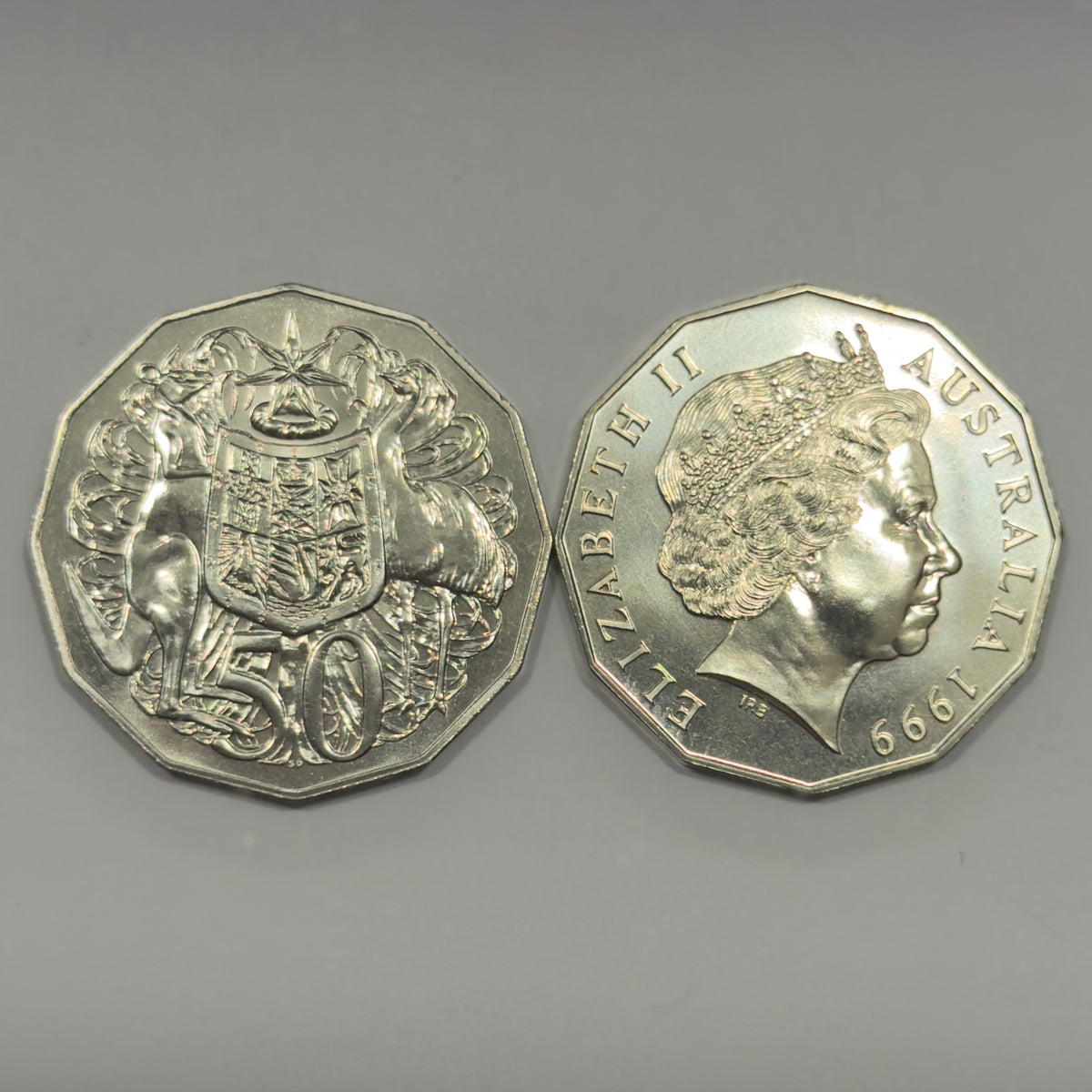 1999 50 Cent Coin - Choice Uncirculated - Ex Mint Set 50c - comes in 2x2