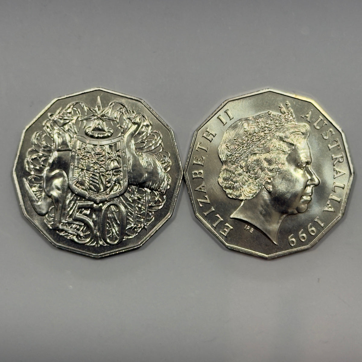 1999 50 Cent Coin - Choice Uncirculated - Ex Mint Set 50c - comes in 2x2