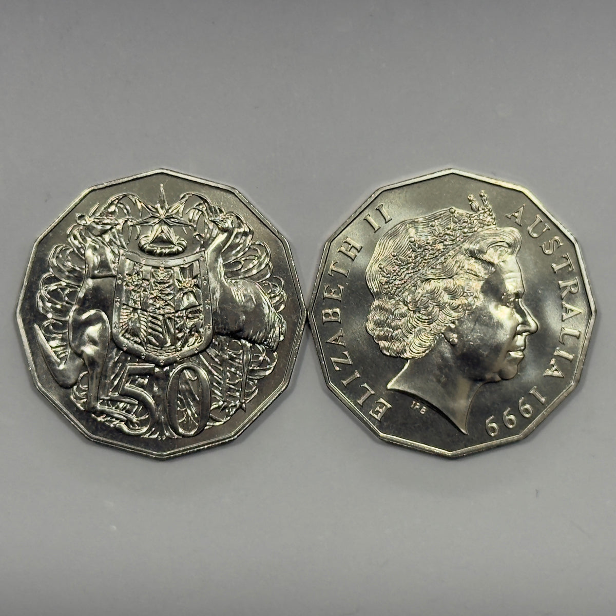 1999 50 Cent Coin - Choice Uncirculated - Ex Mint Set 50c - comes in 2x2