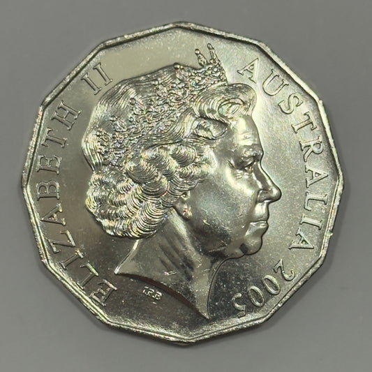 2005 50 Cent Coin - Student Design - Commonwealth Games - Uncirculated - in 2x2