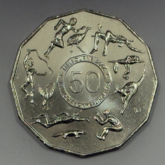 2005 50 Cent Coin - Student Design - Commonwealth Games - Uncirculated - in 2x2