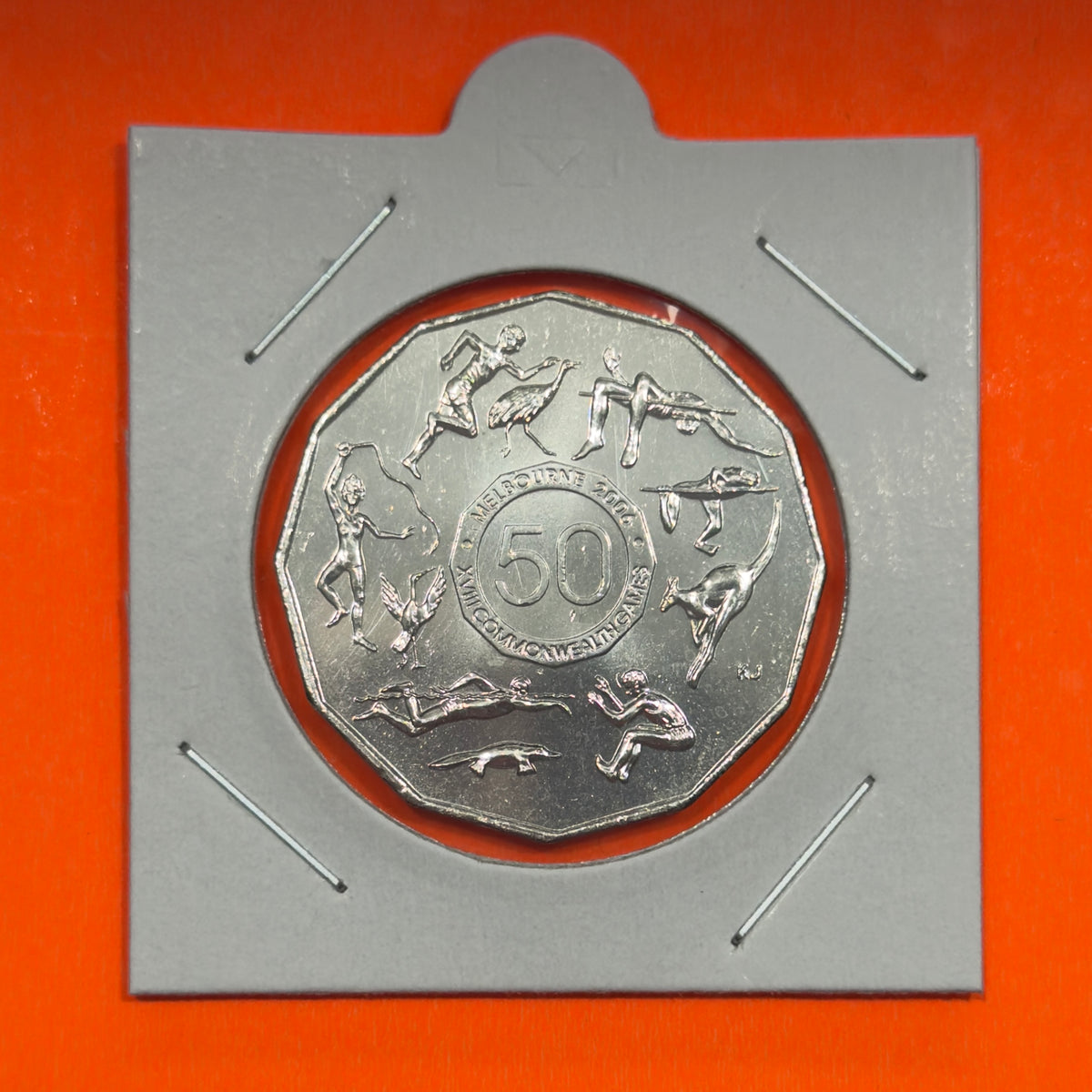 2005 50 Cent Coin - Student Design - Commonwealth Games - Uncirculated - in 2x2