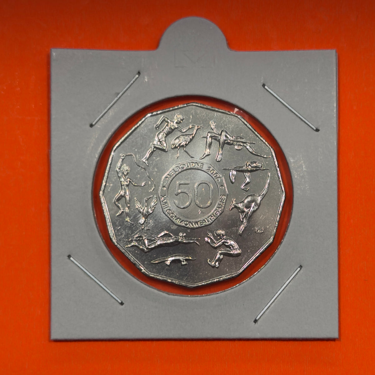 2005 50 Cent Coin - Student Design - Commonwealth Games - Uncirculated - in 2x2