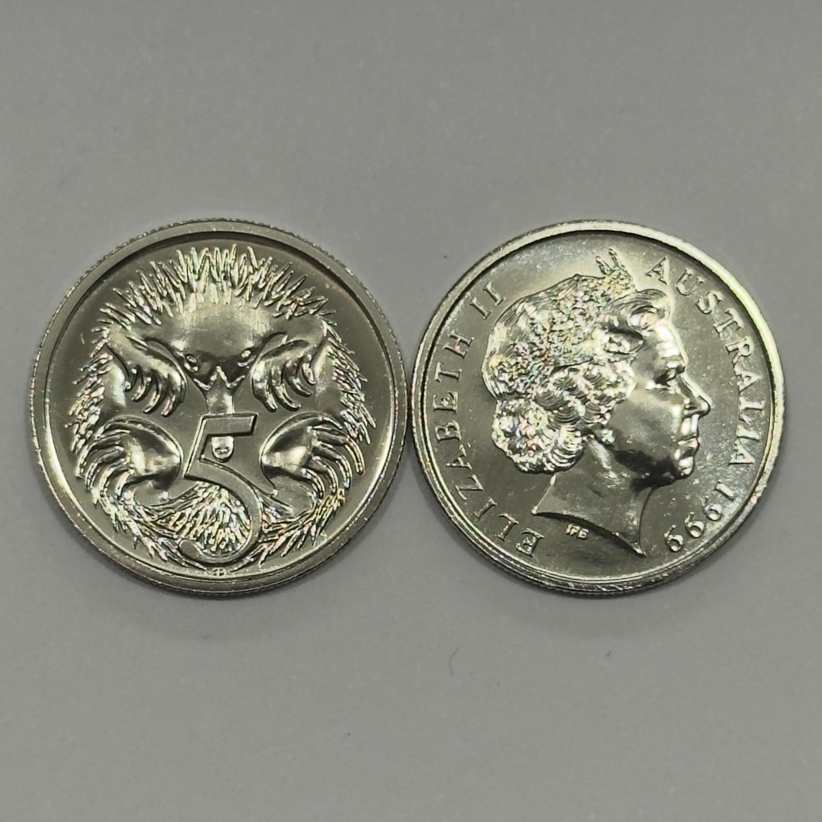 1999 5 Cent Coin - Choice Uncirculated - Ex Mint Set 5c - comes in 2x2