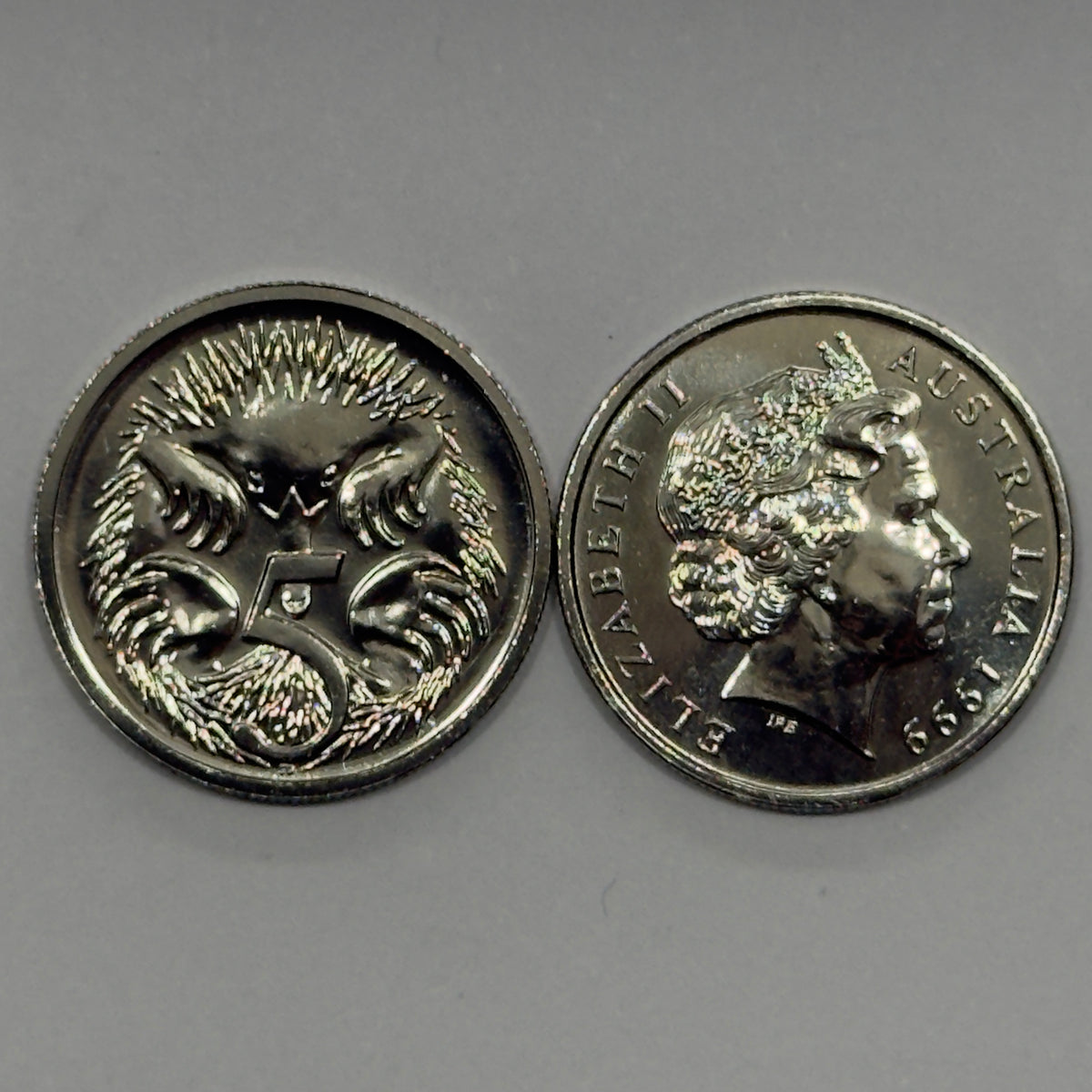 1999 5 Cent Coin - Choice Uncirculated - Ex Mint Set 5c - comes in 2x2