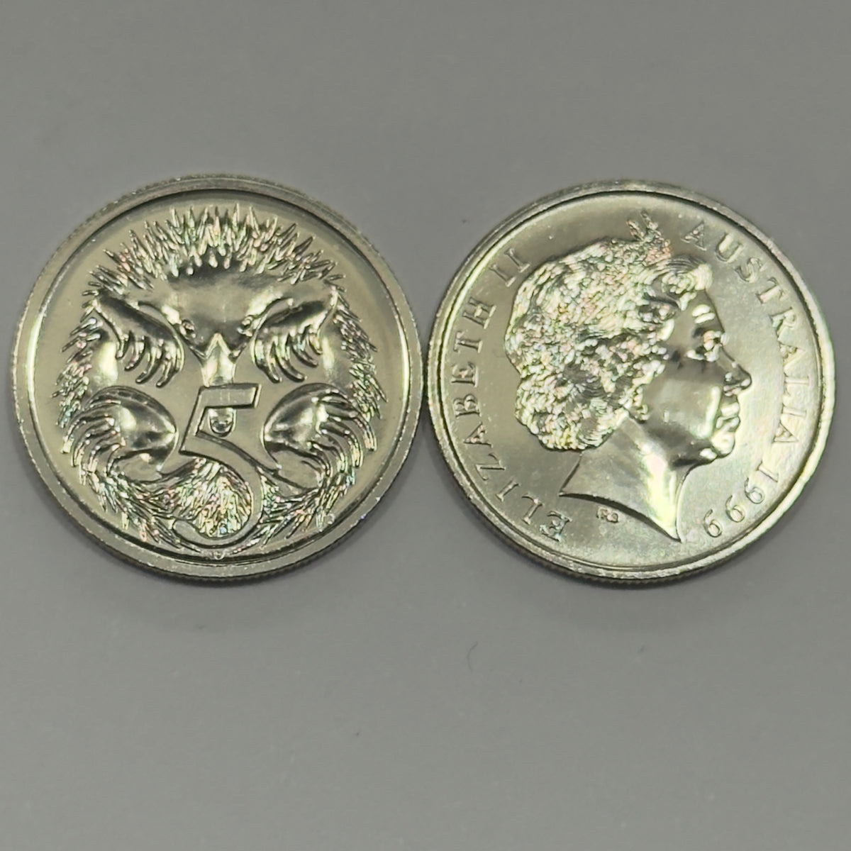 1999 5 Cent Coin - Choice Uncirculated - Ex Mint Set 5c - comes in 2x2