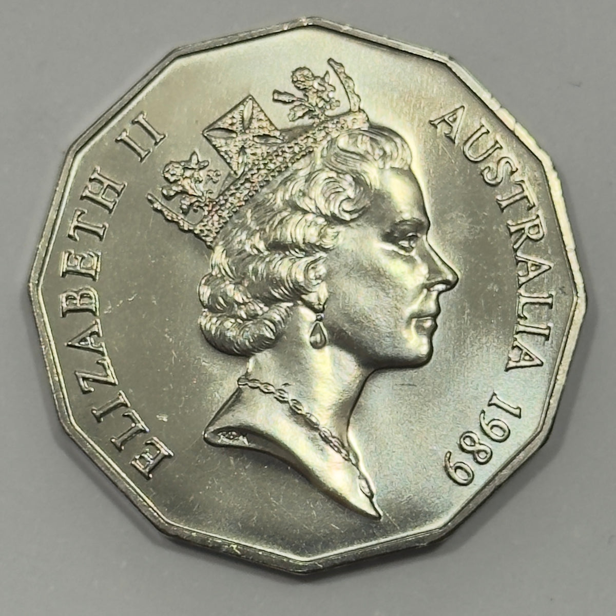 1989 50 Cent Coin - Choice Uncirculated - Mint Set Only Coin - comes In 2x2
