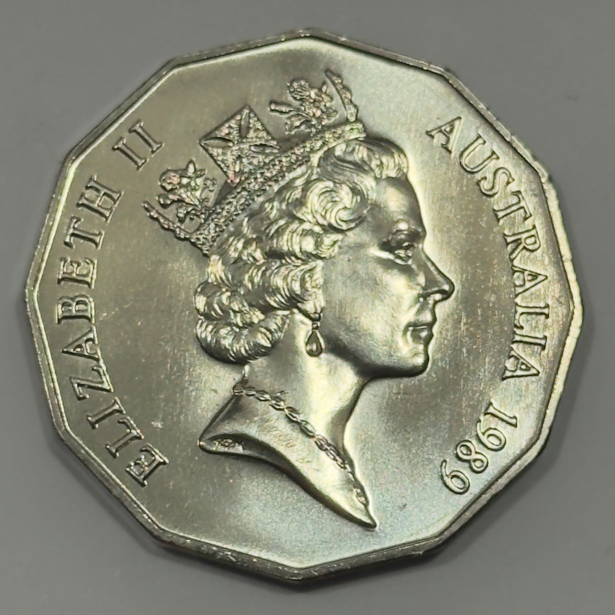 1989 50 Cent Coin - Choice Uncirculated - Mint Set Only Coin - comes In 2x2