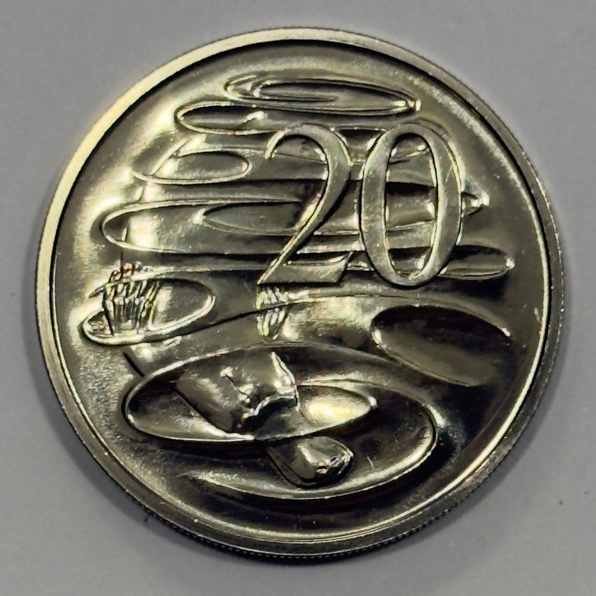 1987 20 Cent Coin - Uncirculated - Mint Set Only - 20c Twenty Cent - in 2x2