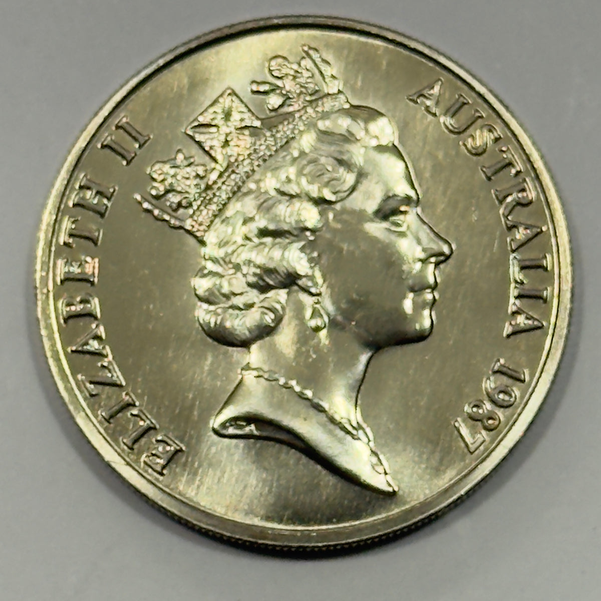 1987 20 Cent Coin - Uncirculated - Mint Set Only - 20c Twenty Cent - in 2x2