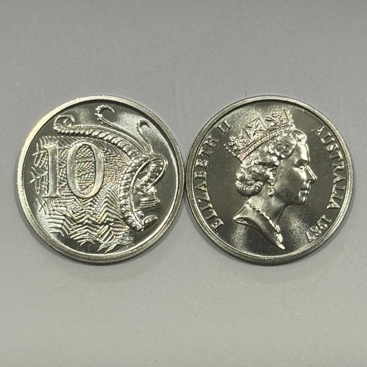 1987 10 Cent Coin - Uncirculated - Mint Set Only Coin - Ten Cent