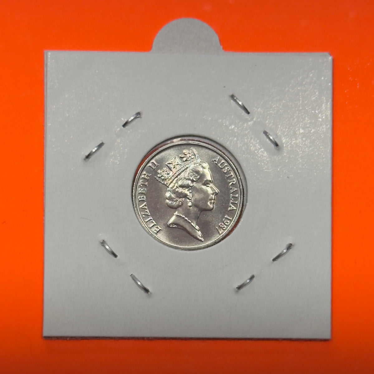 1987 5 Cent Coin - Uncirculated - 5c  Echidna - Five Cent - comes in 2x2