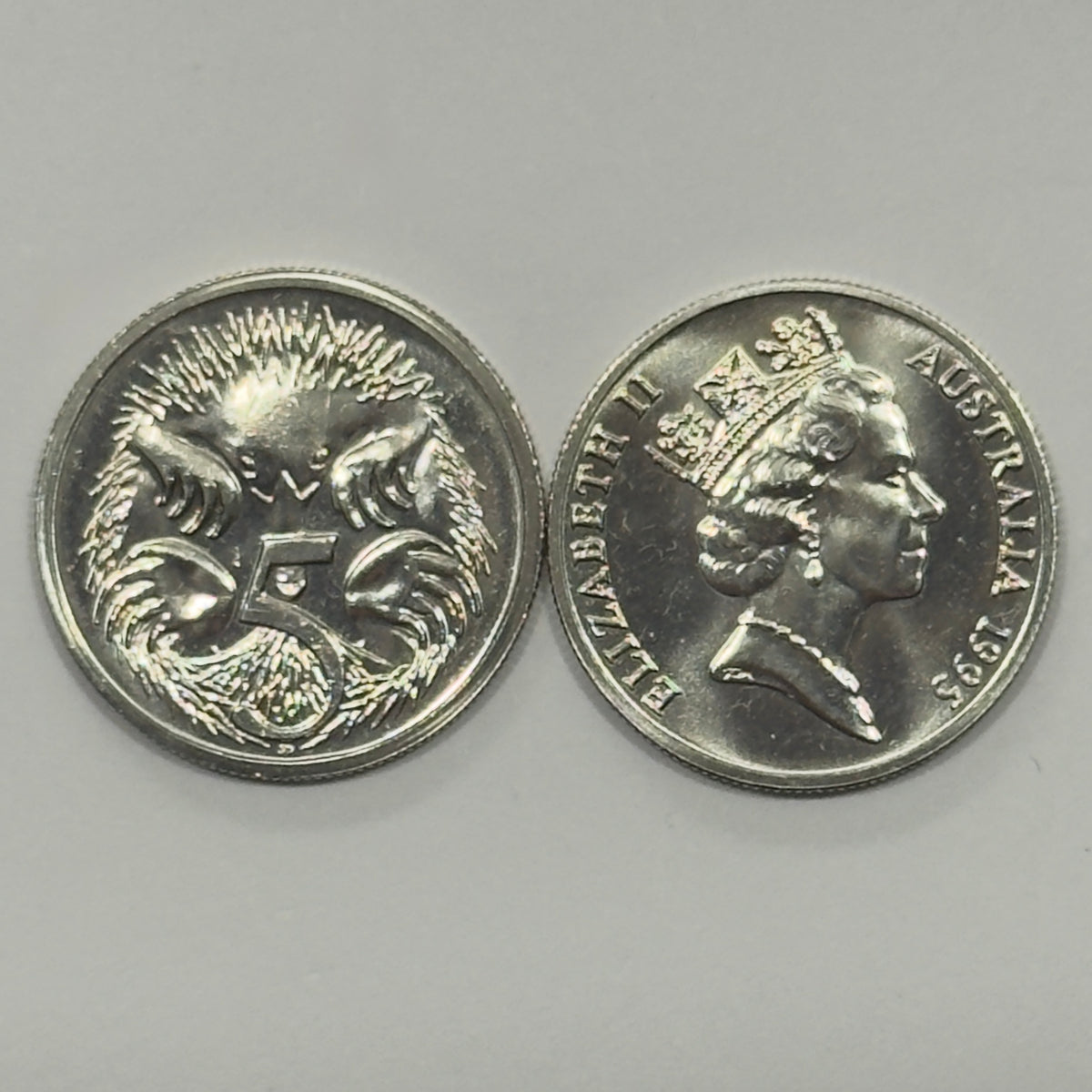 1995 5 Cent Coin - Choice Uncirculated - Five Cent Ex MINT SET Coin 5c - in 2x2