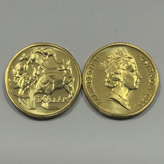1990 $1 Coin - Choice Uncirculated - MINT SET ONLY coin - One Dollar - in 2x2
