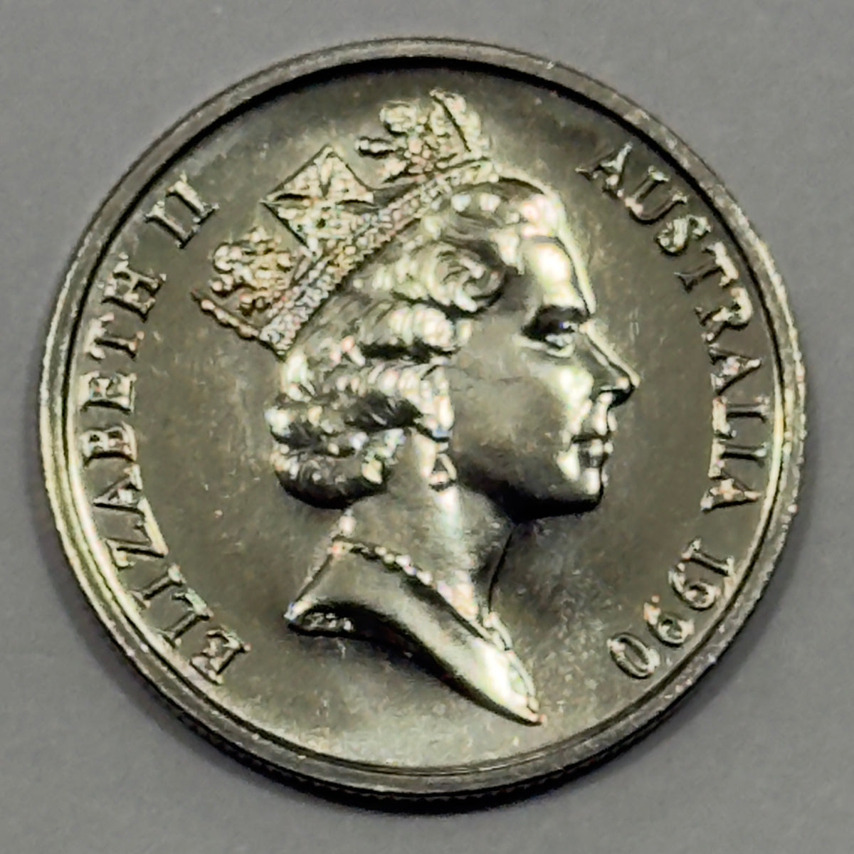 1990 5 Cent Coin - Choice Uncirculated - ex mint set - Five Cent 5c - comes in 2x2