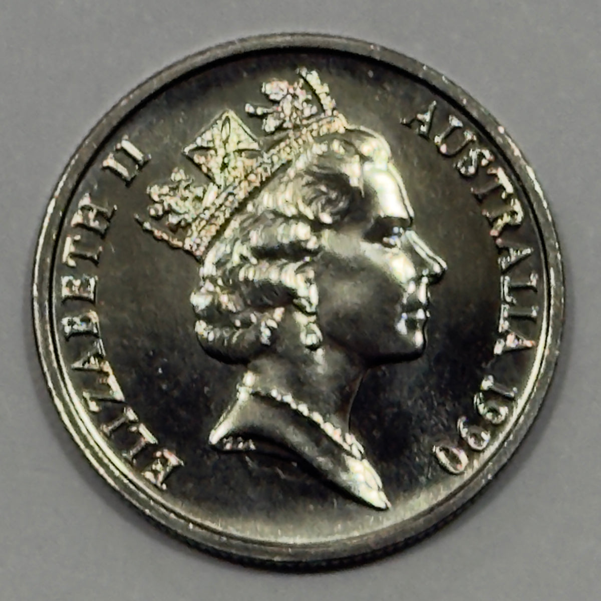 1990 5 Cent Coin - Choice Uncirculated - ex mint set - Five Cent 5c - comes in 2x2