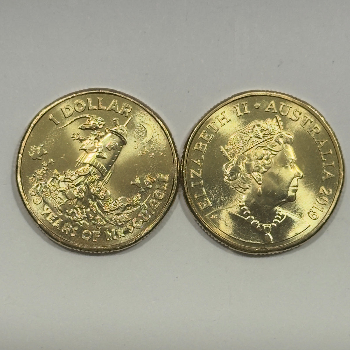 2019 $1 Coin - Mr Squiggle - Rocketship - Uncirculated - ex mint set - in 2x2