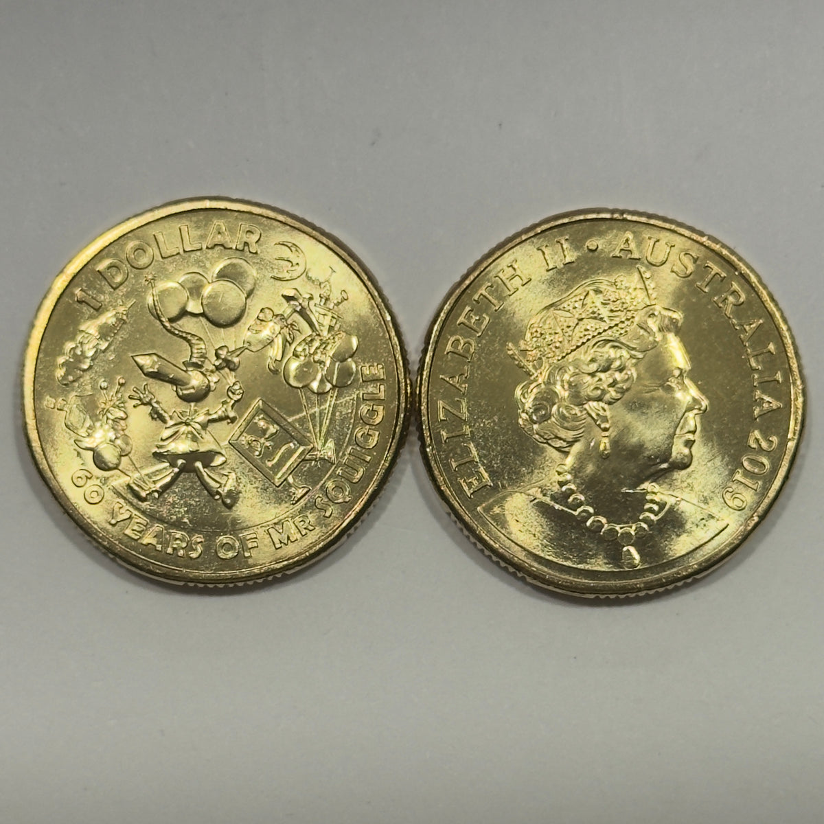 2019 $1 Coin - Mr Squiggle & Friends - Uncirculated - Ex Mint set - comes in 2x2
