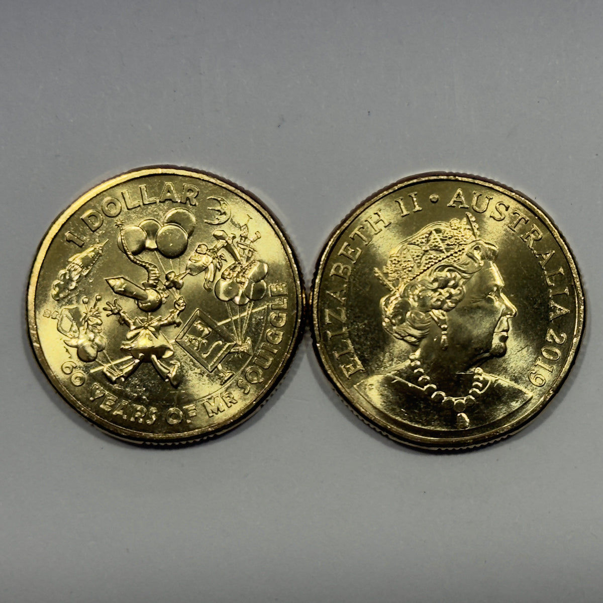 2019 $1 Coin - Mr Squiggle & Friends - Uncirculated - Ex Mint set - comes in 2x2