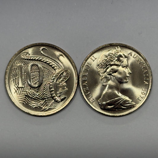 1971 10 Cent Coin - Uncirculated Ex RAM Roll - Beautiful Luster