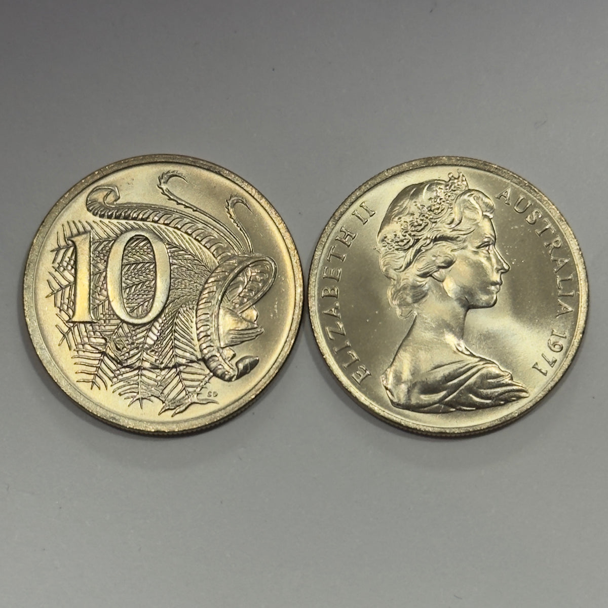 1971 10 Cent Coin - Uncirculated Ex RAM Roll - Beautiful Luster