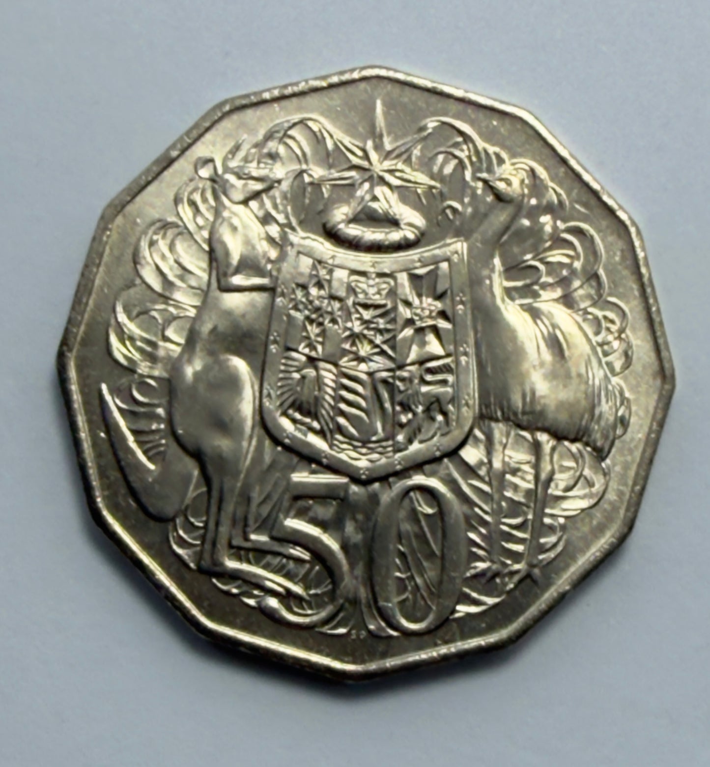 1981 50 Cent Coin - Coat Of Arms - Uncirculated - comes in 2x2