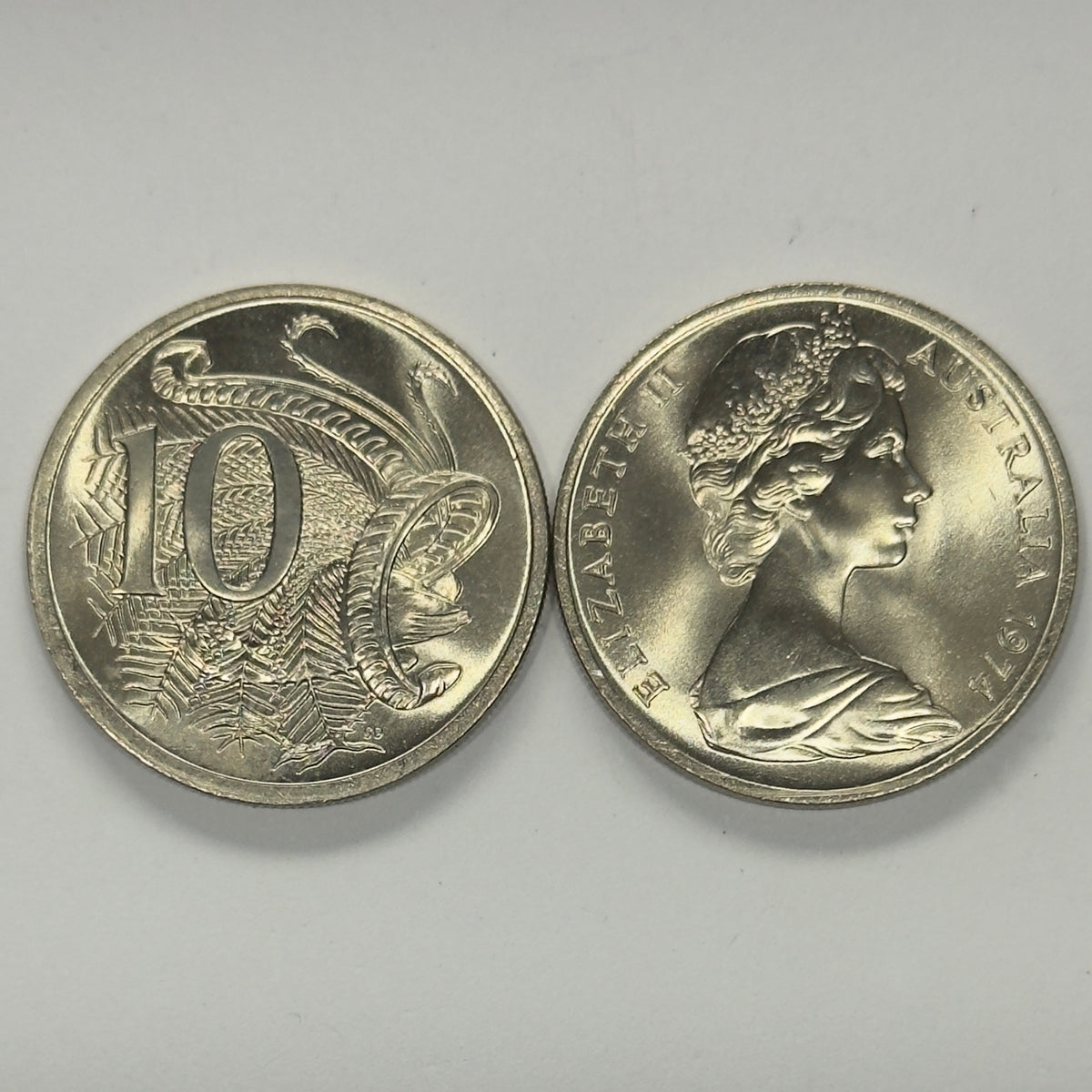 1974 10 Cent Coin - Uncirculated 10c - Ex RAM Roll Ten Cent - comes in 2x2