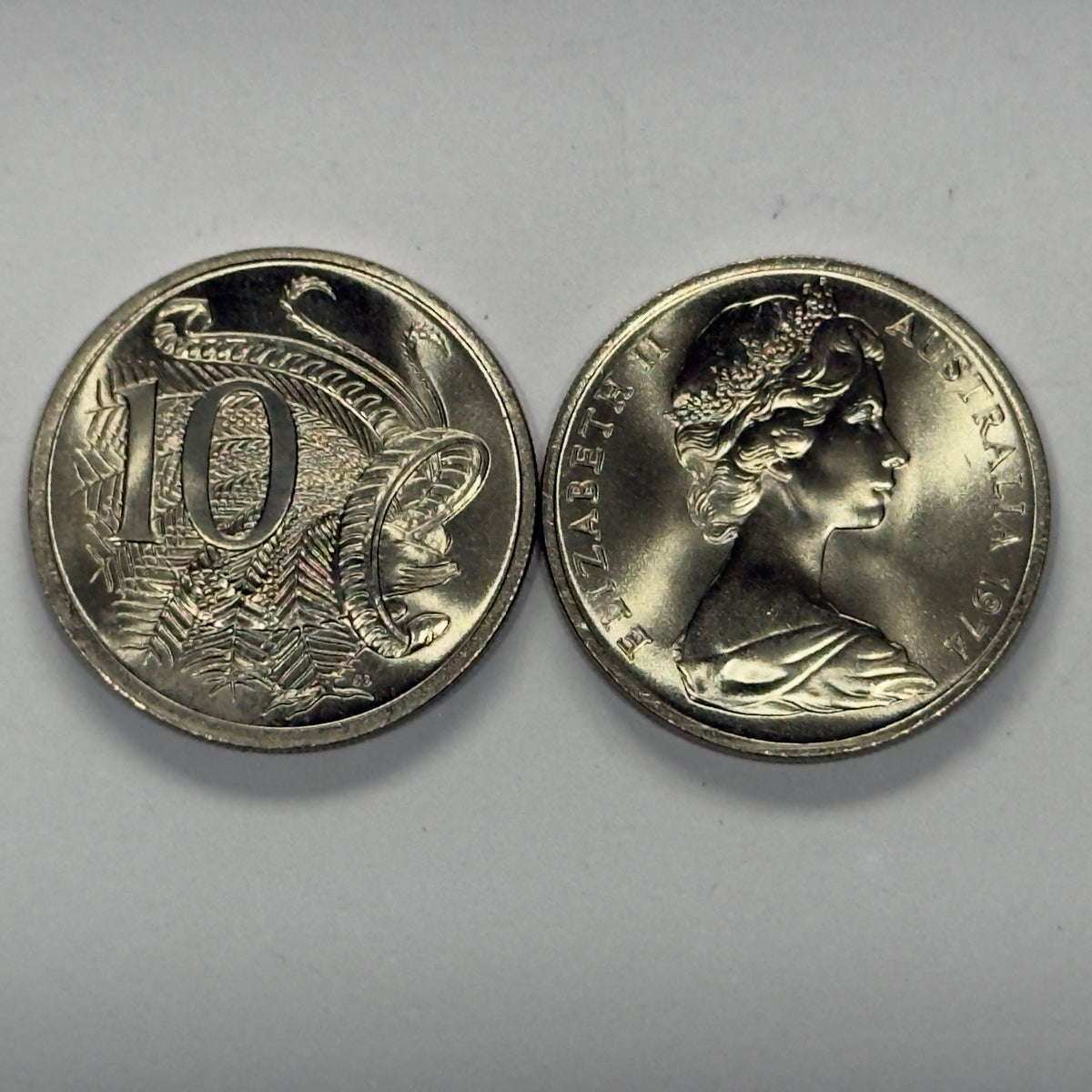 1974 10 Cent Coin - Uncirculated 10c - Ex RAM Roll Ten Cent - comes in 2x2