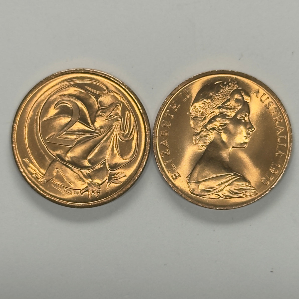1970 2 Cent Coin - Uncirculated - Two Cent- 2c - comes in 2x2