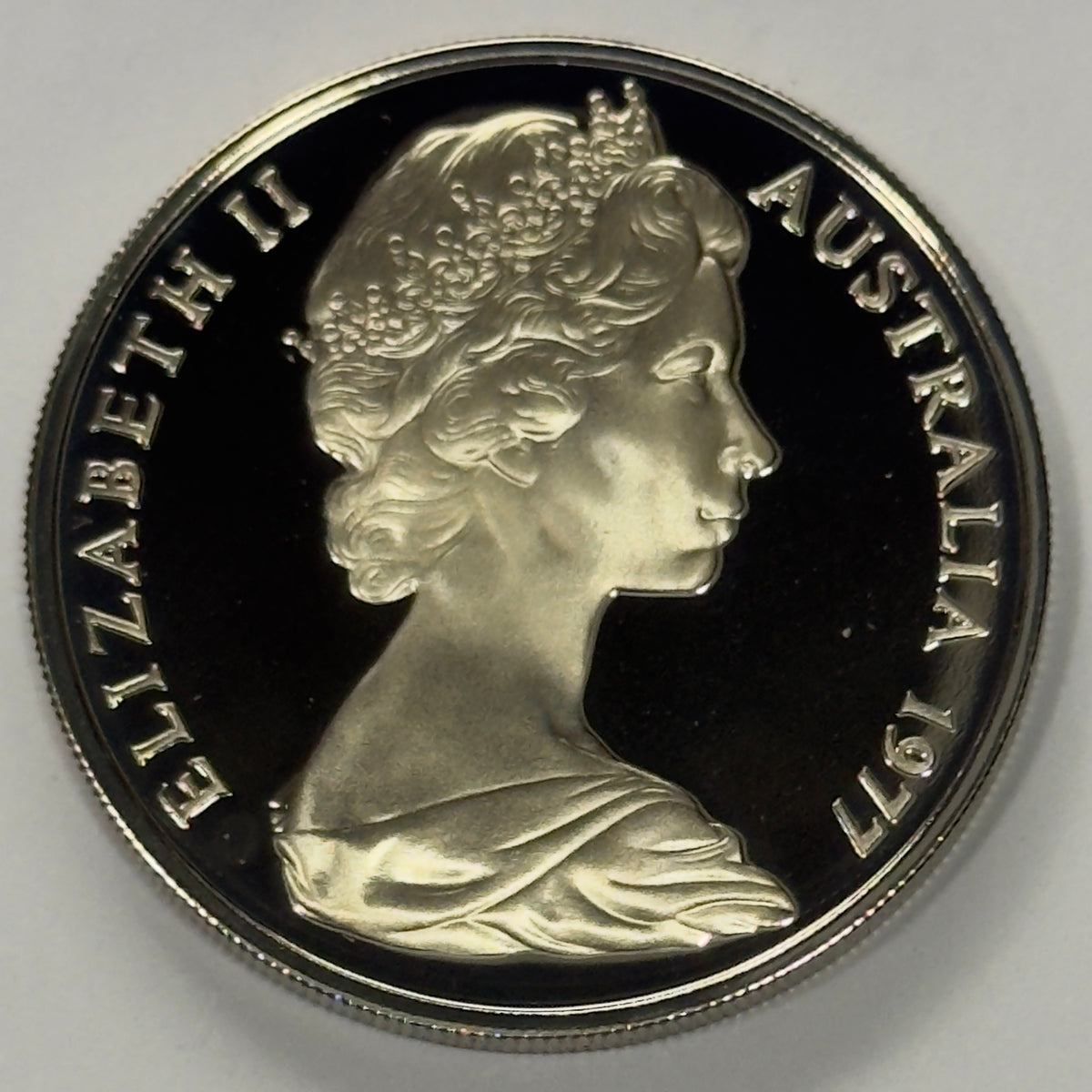 1977 20 Cent Proof Coin - Twenty Cent Proof - comes in 2x2