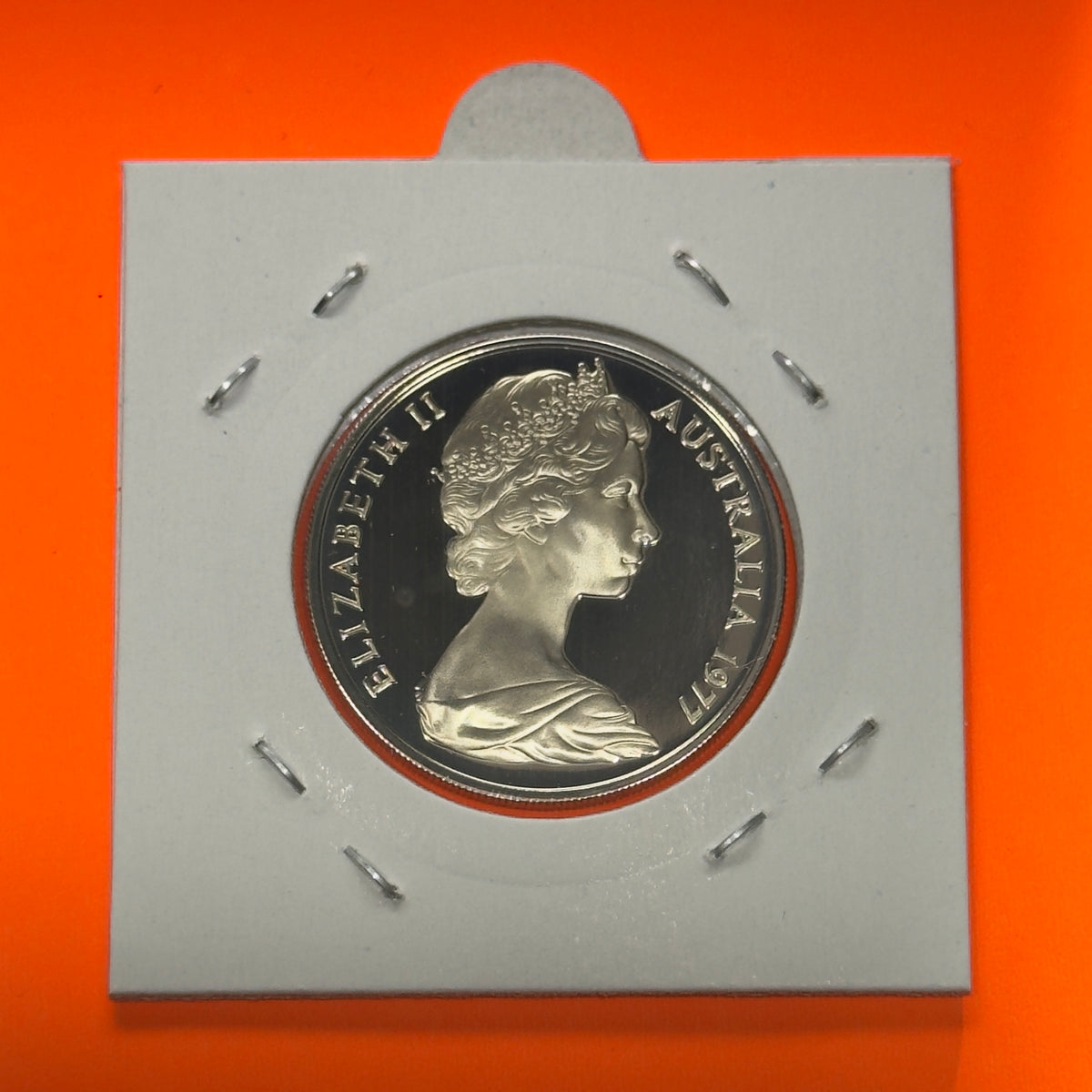 1977 20 Cent Proof Coin - Twenty Cent Proof - comes in 2x2