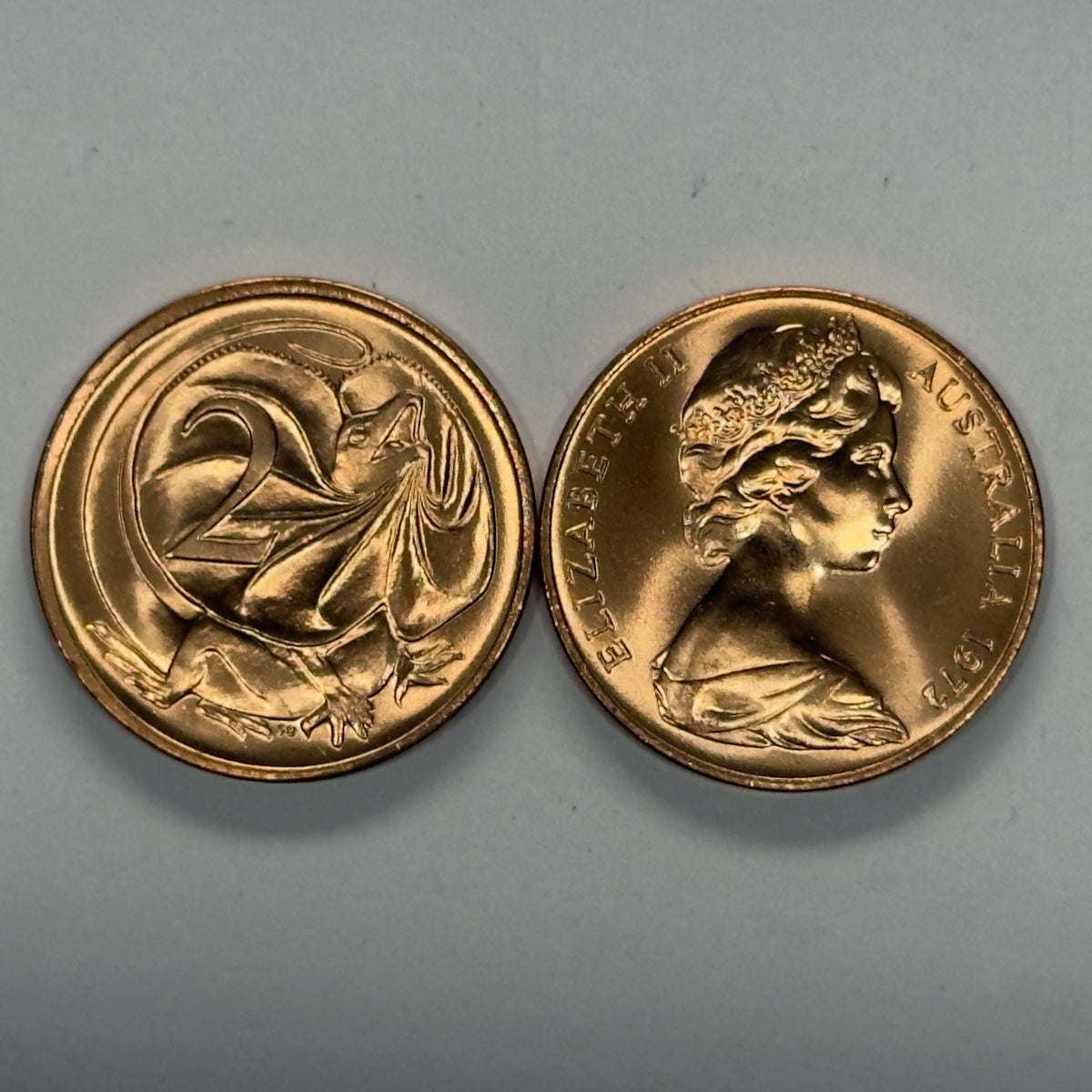 1972 2 Cent Coin - Uncirculated - Two Cent - comes in 2x2