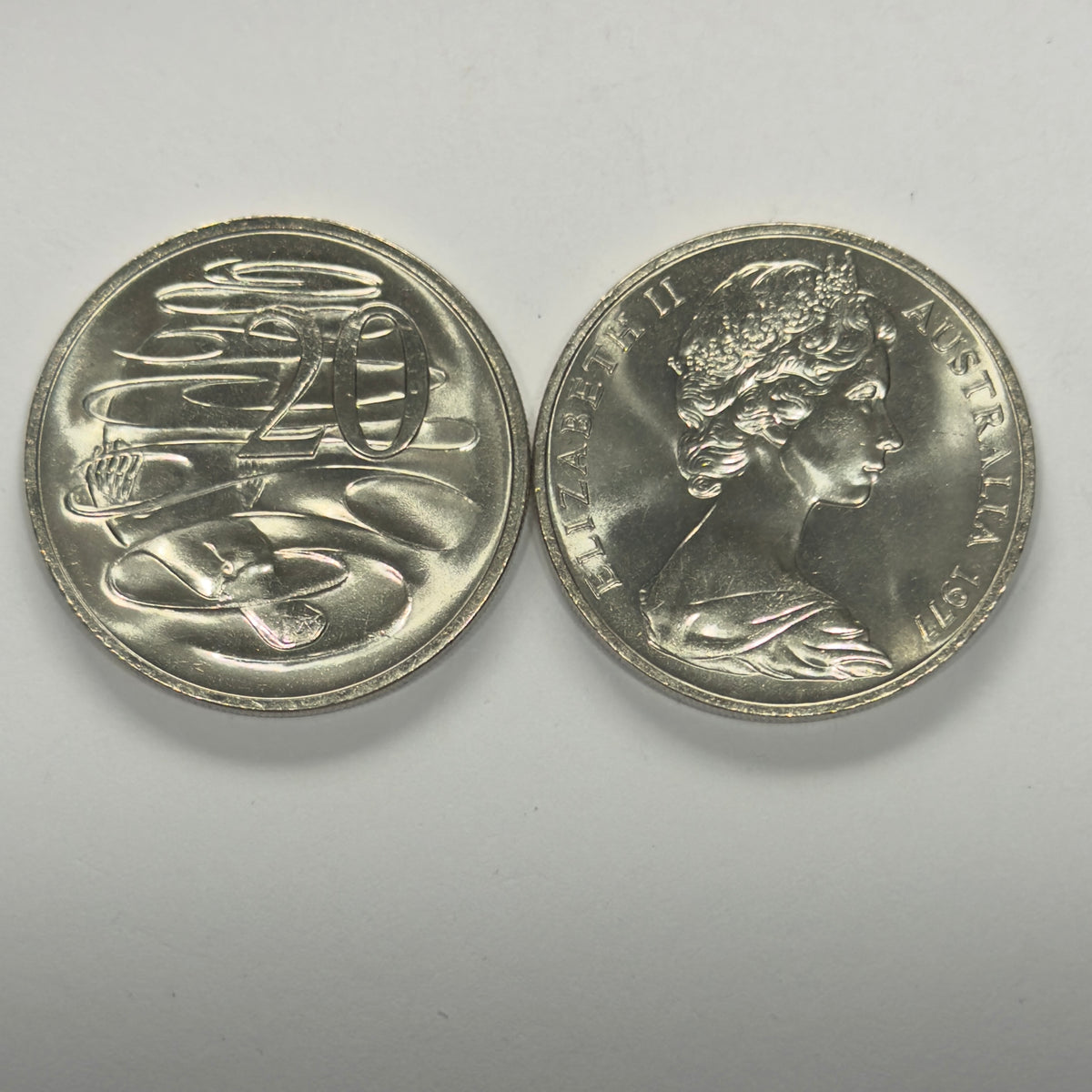 1977 20 Cent Coin - Uncirculated - Platypus -Twenty Cent 20c - comes in 2x2
