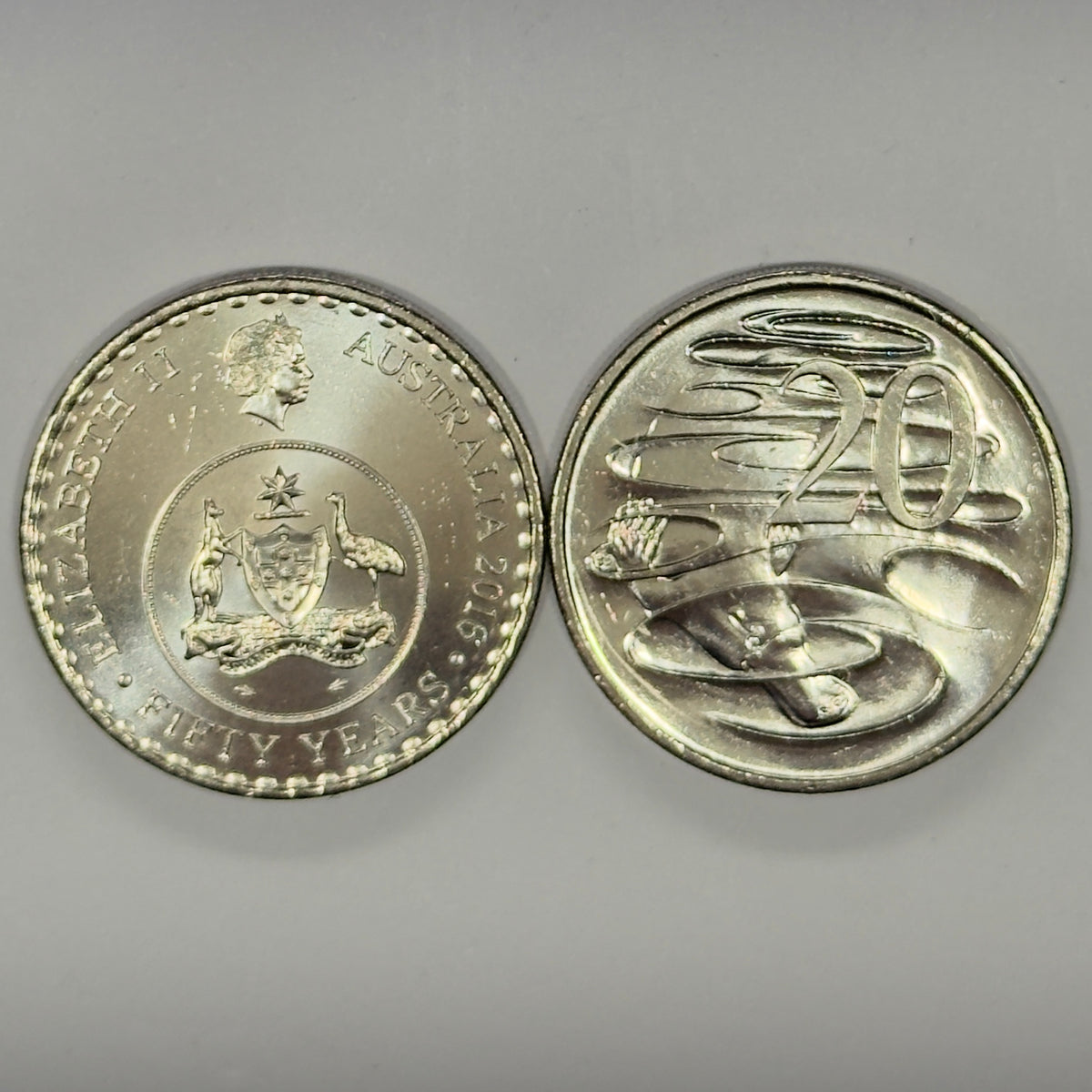 2016 20 Cent Coin - Decimal Currency Changeover - Uncirculated - comes in 2x2