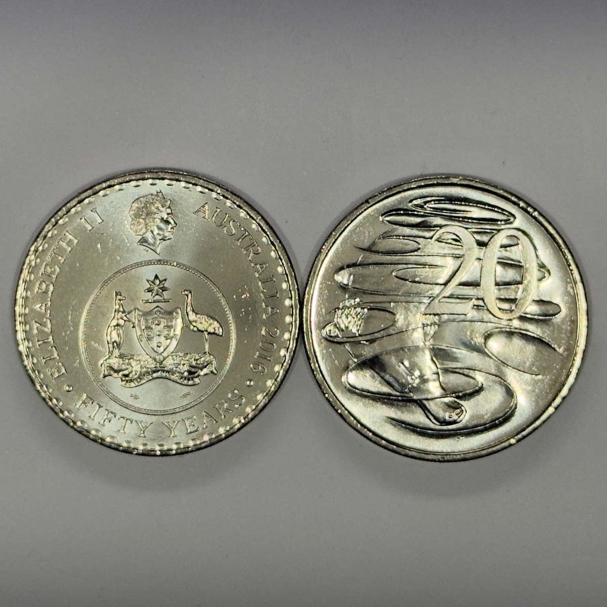 2016 20 Cent Coin - Decimal Currency Changeover - Uncirculated - comes in 2x2