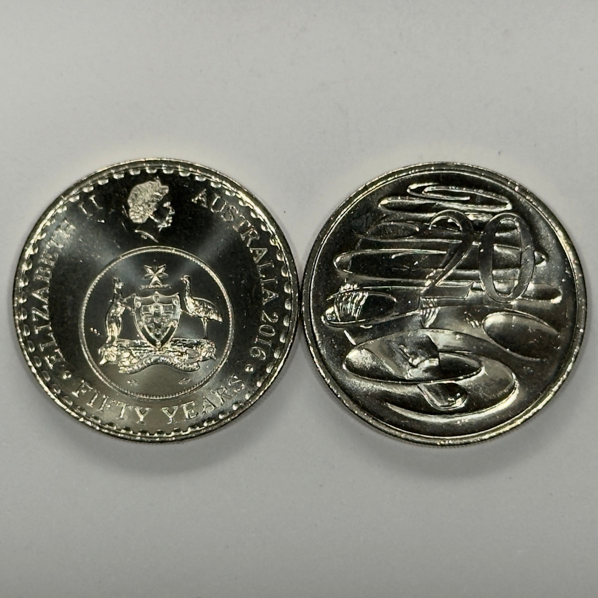 2016 20 Cent Coin - Decimal Currency Changeover - Uncirculated - comes in 2x2