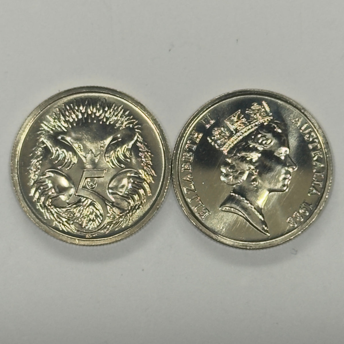 1988 5 Cent Coin - Choice Uncirculated 5c - Five Cent - Ex Mint Set - in 2x2