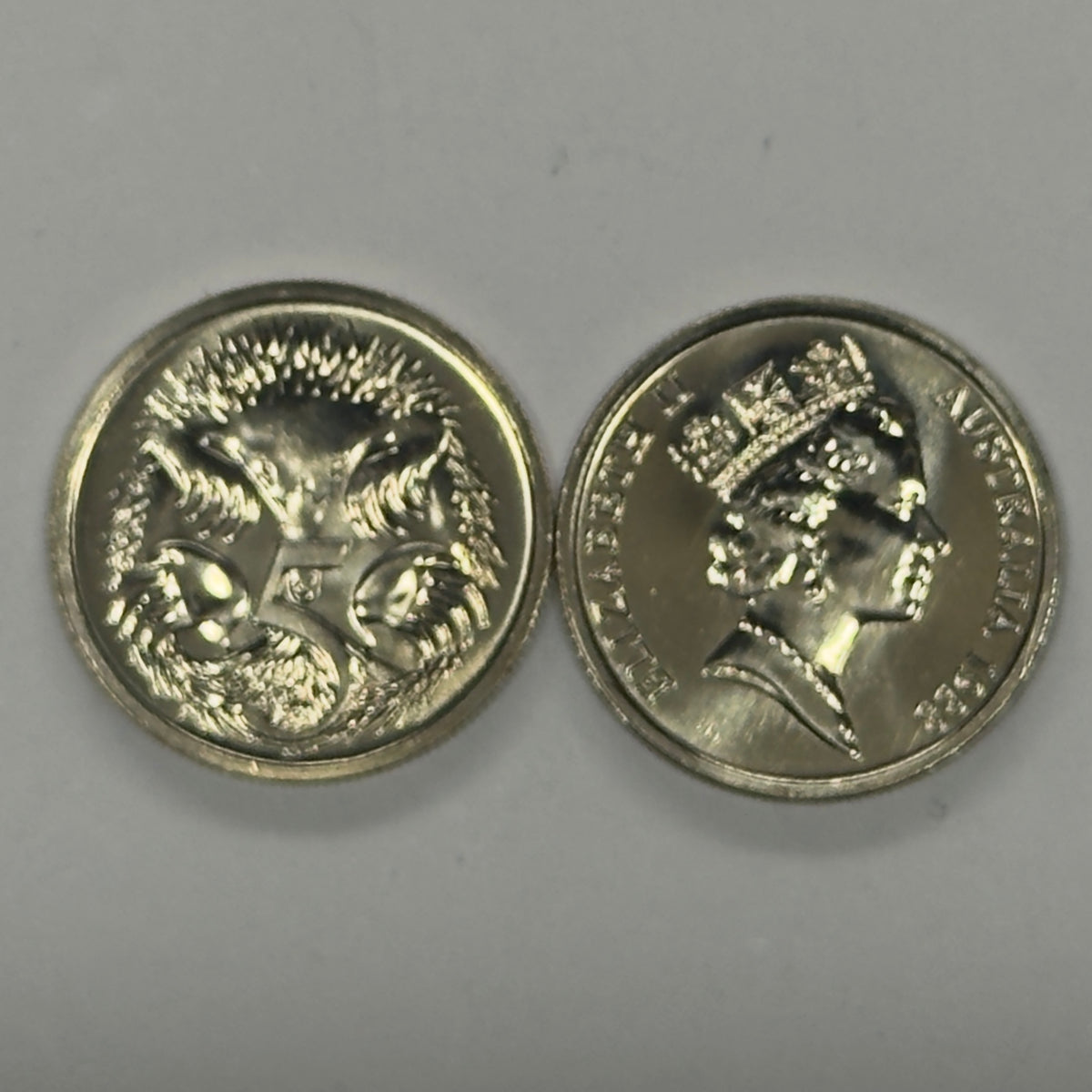 1988 5 Cent Coin - Choice Uncirculated 5c - Five Cent - Ex Mint Set - in 2x2