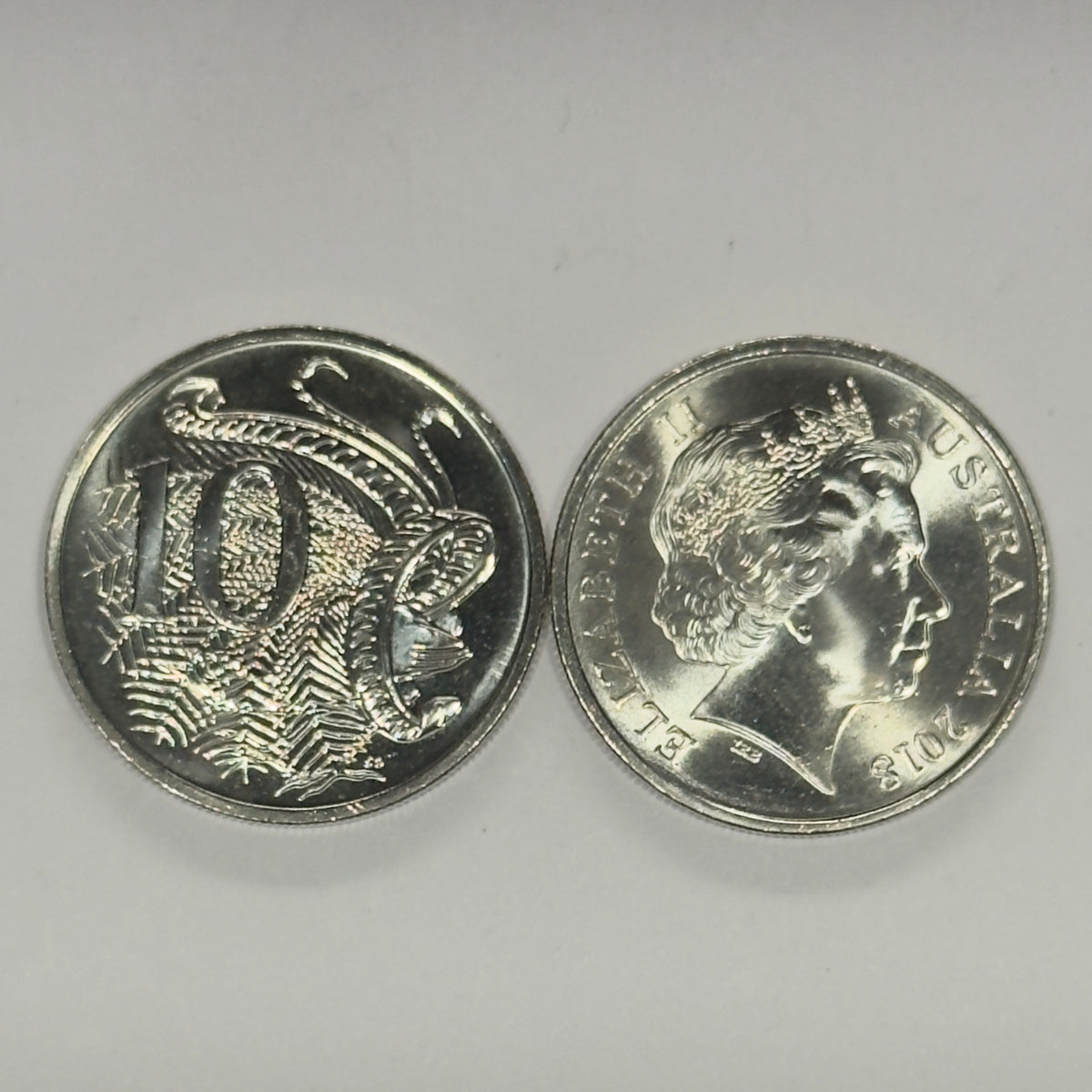 2018 10 Cent Coin - Uncirculated - Low Mintage 3.253 million - comes in 2x2